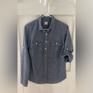 JCrew “The Perfect Shirt” - Women’s Small chambray